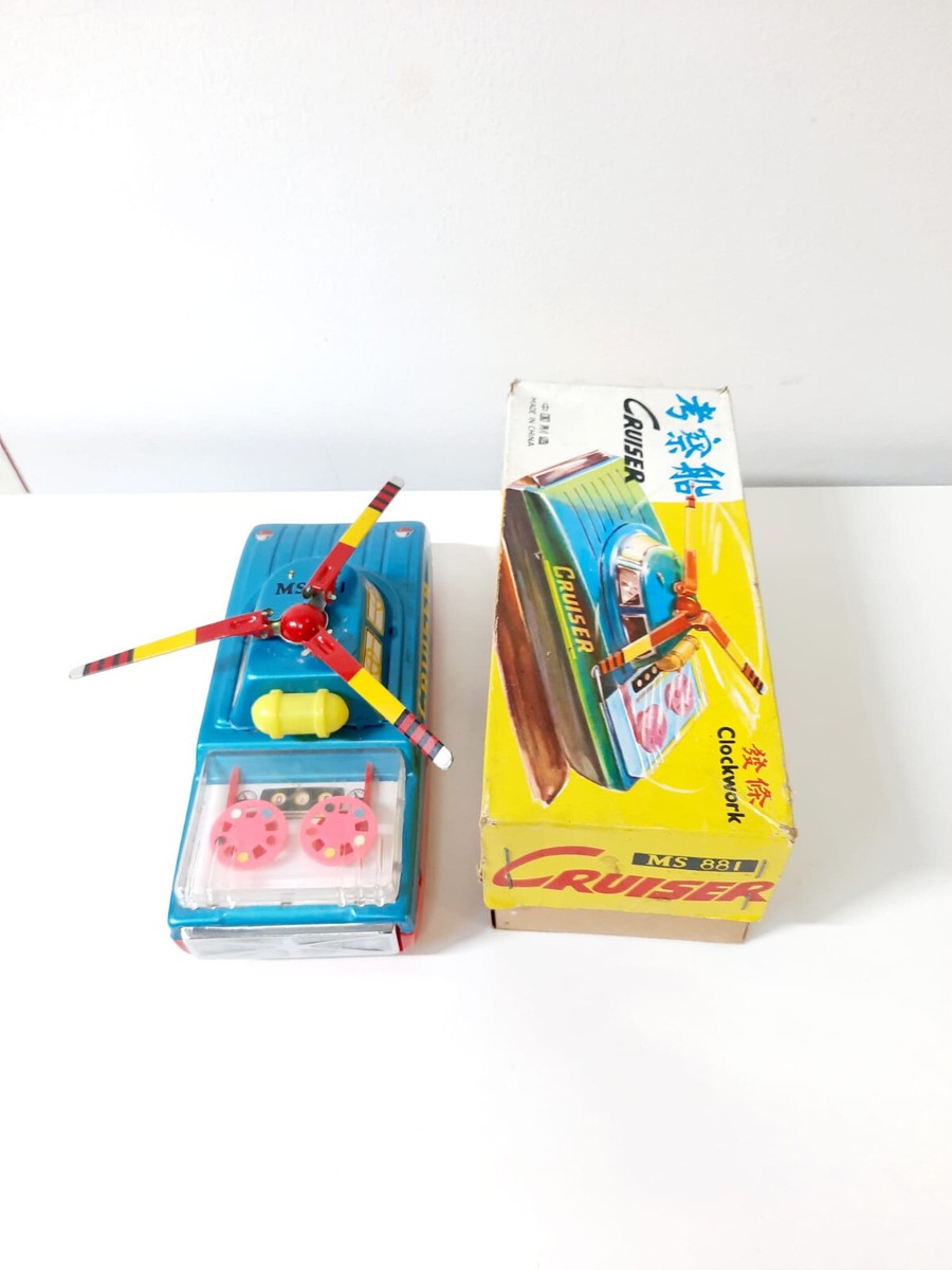 Vintage Tin Clockwork SPACE VEHICLE CRUISER MIB China MS 881