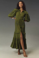 *S, M* - NWT Anthropologie Green Farm Rio Hummingbird Maxi Dress - $348 NEW!