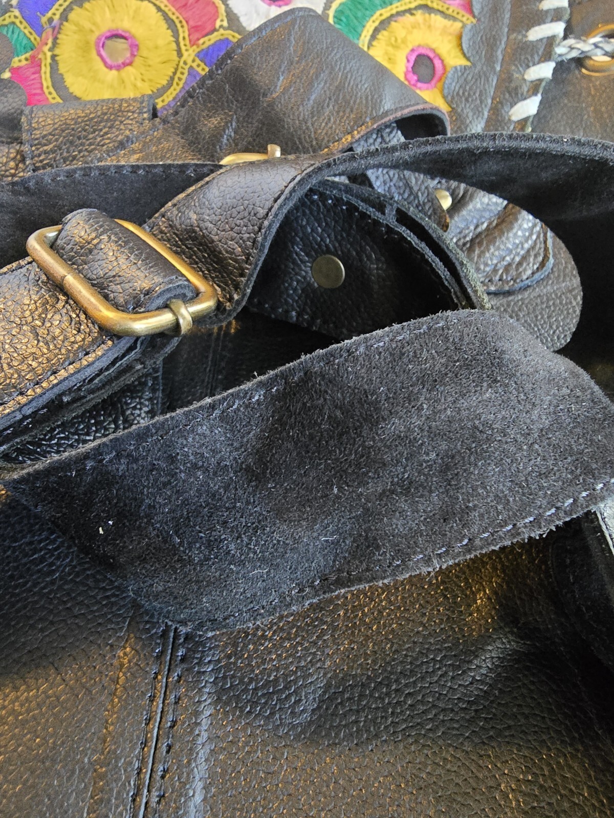 Vintage Addiction Patchwork Backpack Carry Bag Su… - image 10