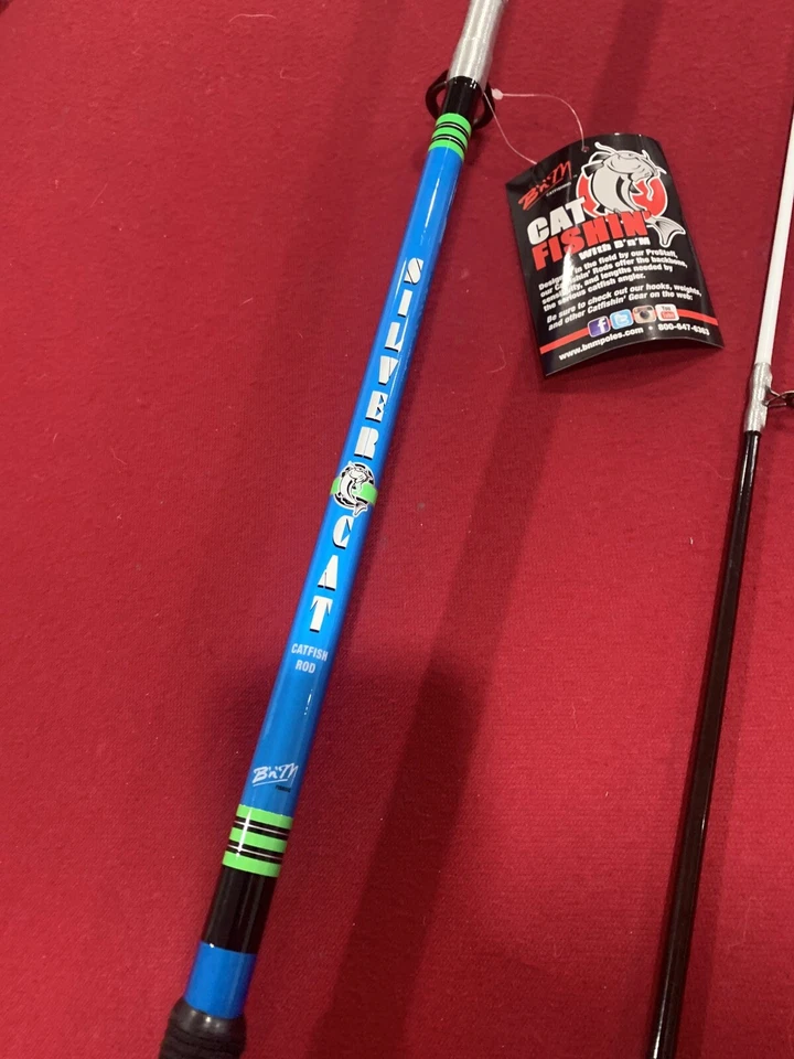 B n M 银猫钓鱼竿旋转 7' 2 和平 10-20 磅线适度新品  — 第 4/4 张图片