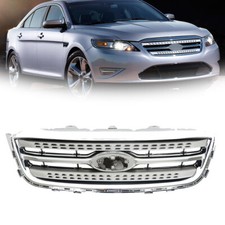 Grille Chrome Shell And Gray Insert For Ford Taurus 2010-2012 Limited Se Sel