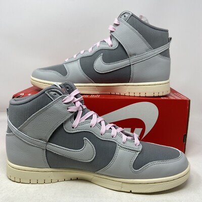 nike dunk high pink grey
