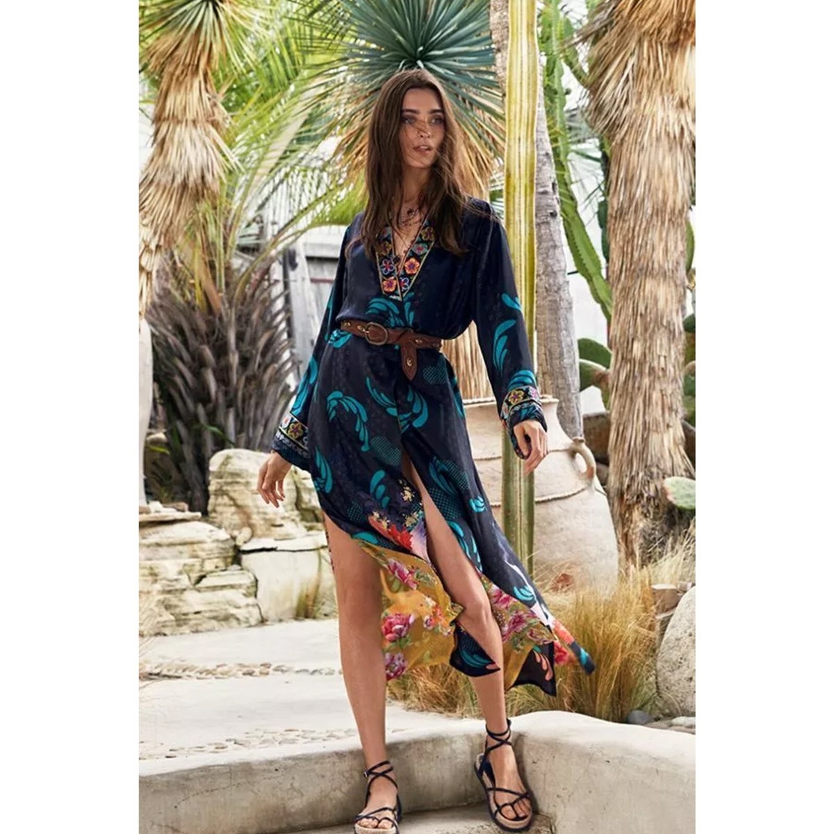johnny was silk kimono dress Buy Marble Ocean Kimono Dress