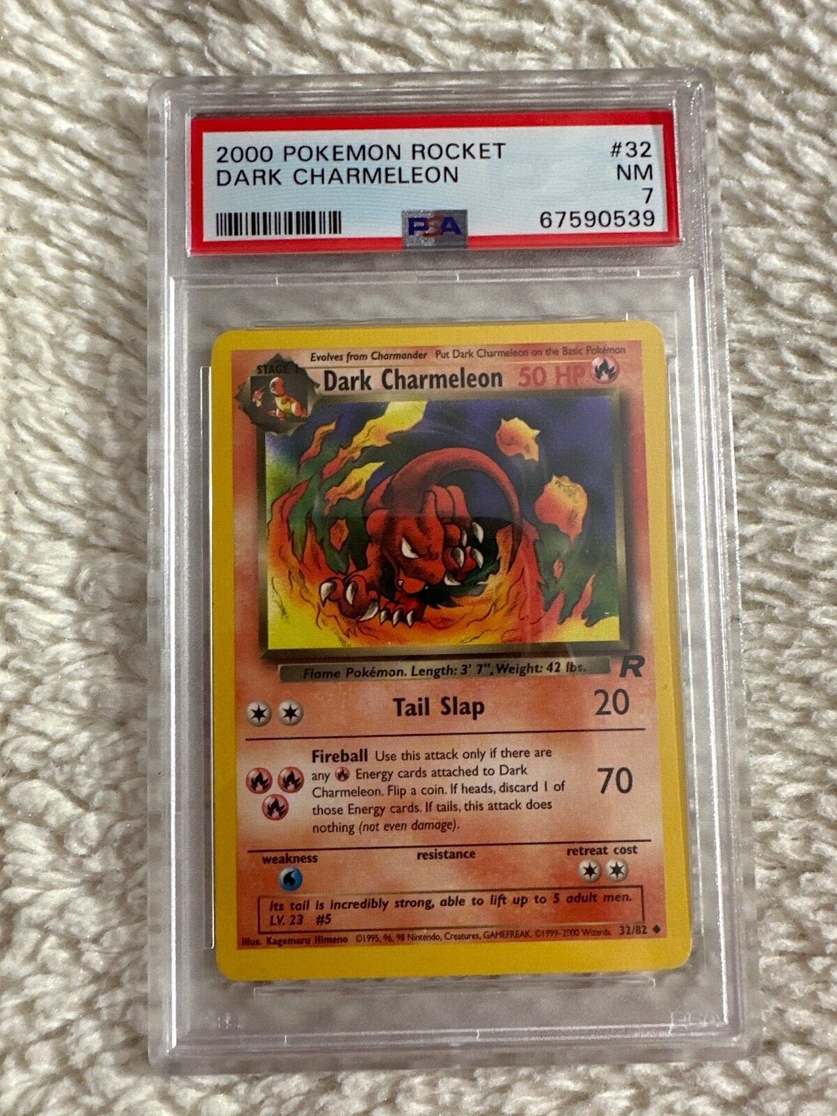 Pokémon TCG Dark Charmeleon Team Rocket 32 Regular Unlimited Uncommon PSA 7 NM