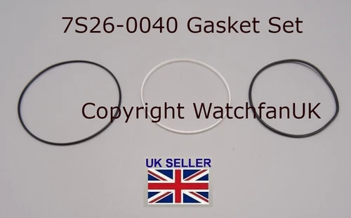 Seiko 7S26-0040 SKX031 3 Gaskets ( Caseback Bezel Crystal ) SET