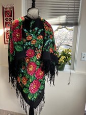 Wool Shawl Ukraine Vintage New