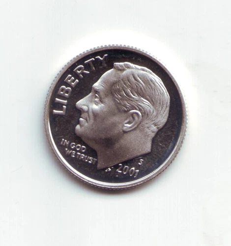 2001 S Roosevelt Dime Choice Proof 90% Silver 10c US Coin