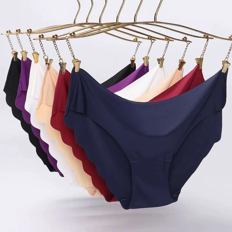 Women's Seamless Panties Solid Ultra-thin Panties Underwear Sexy