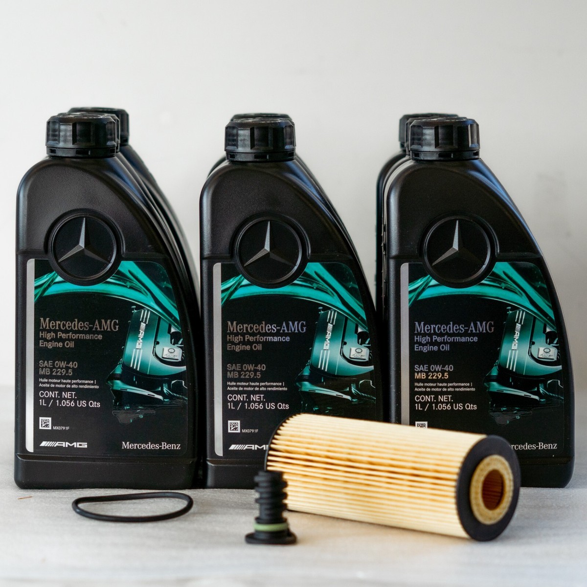 Mercedes C63 C63s AMG Oil Change kit with filter & plug OEM