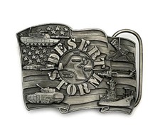 Scarce Vintage 1981 DESERT STORM Military SISKIYOU BERGAMOT Belt Buckle USA P-92