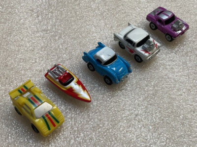 Micro Machines Chevrolet '55 Corvette Coupe '64 Hot Rod '57 Chevy Bel Air Boat