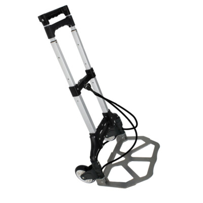 Portable Black Aluminium Folding Luggage Cart&Hand Trolley Strong Sturdy Design