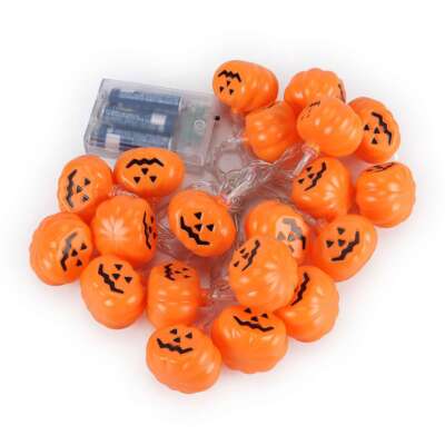 20 LED Halloween Pumpkin String Lights Battery Operated Party Home Decor