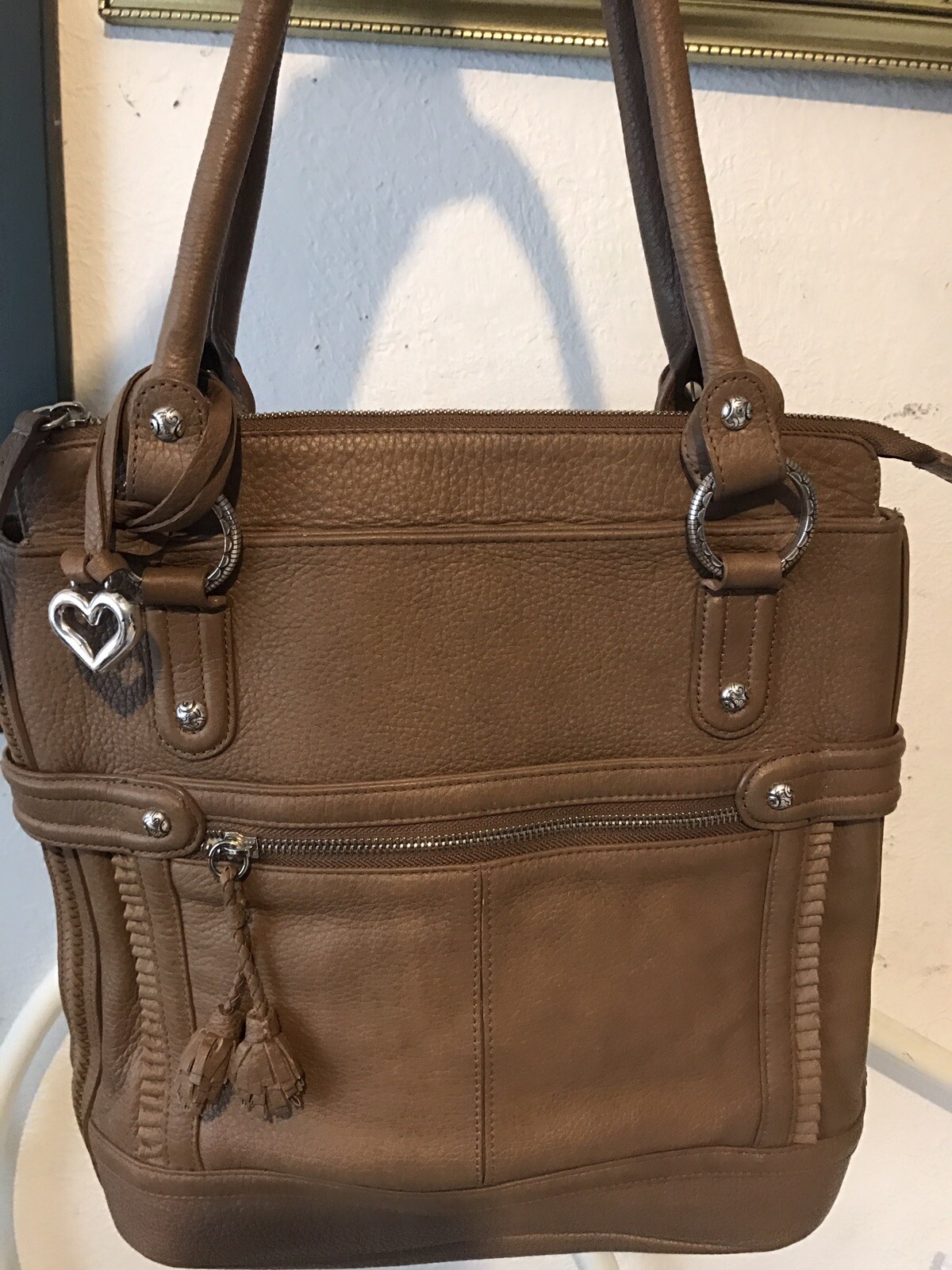 PONY BRIGHTON DOMINIQUE LG. Organizer Borsa a Spalla con Nappa e Arruffato Tasca BaG