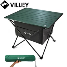 VILLEY Portable Camping Side Table Beach Table w/Bag Ultralight Aluminum Folding