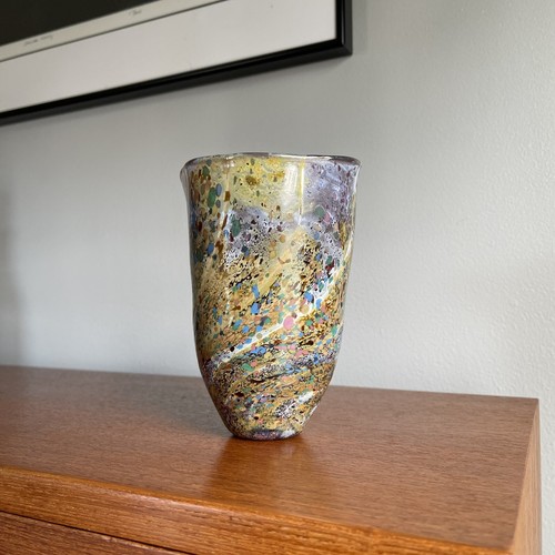 1980’s Doug Sweet Art Glass Vase - Signed Vintage Hand Blown - 第 1/8 張圖片