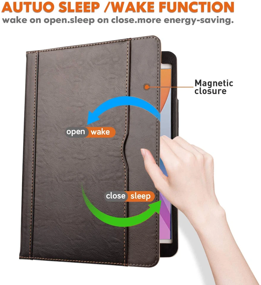 Case For iPad 10.2" 10.9" Air 2 3 4 5 6 7 9.7"10.5 Pro Mini 5 Leather Smart Flip - Image 3 of 3