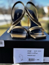 Versace Sandalo Vitellino, Khaki-Oro Caldo, Size 39.5