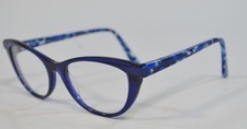 Face A Face Adict 1 Blue White 008 Hand Made Paris France 52mm Eyeglasses