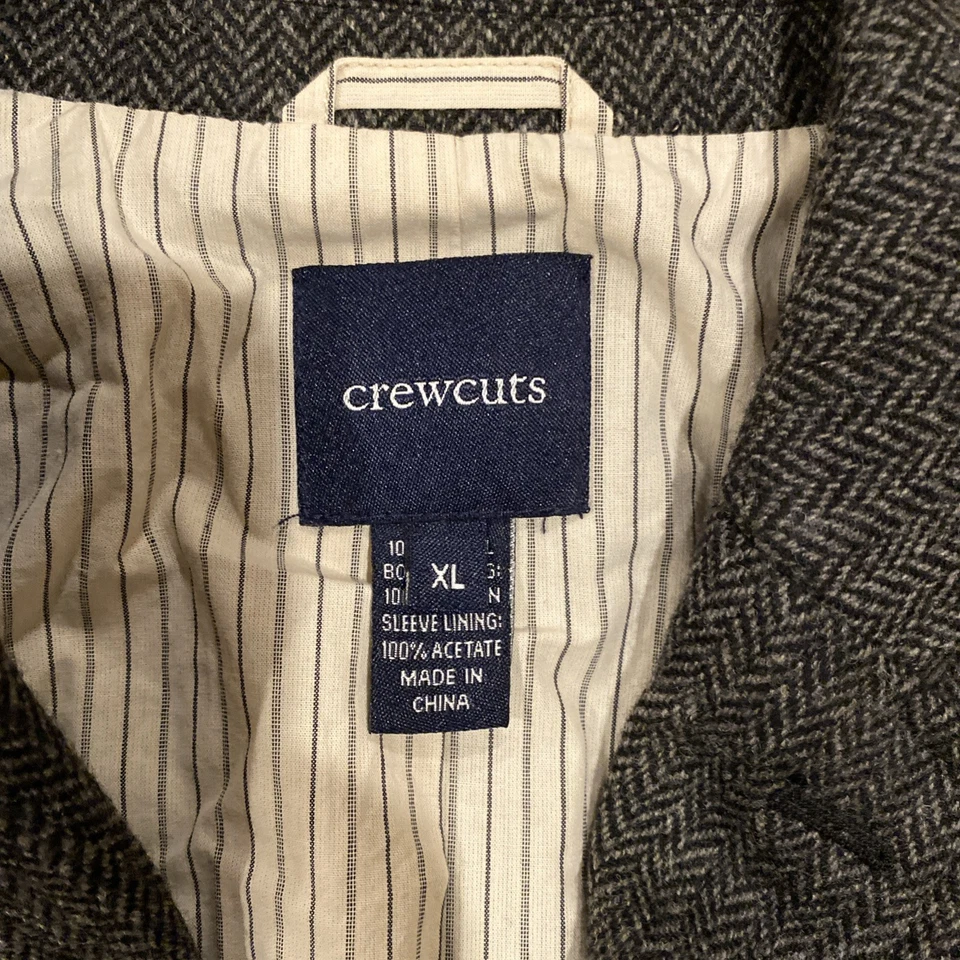 Jaqueta J Crew Blazer Masculina XL Cinza Crewcuts Lã Não Estruturada Casaco Esportivo - Imagem 2 de 4