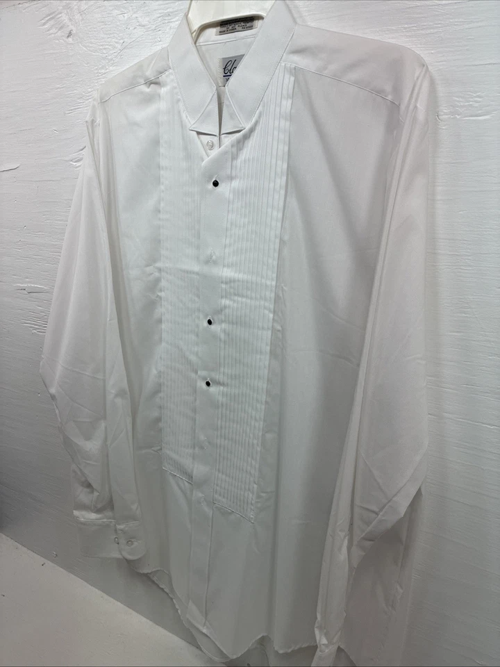 New Classix White Long Sleeve Button Up English Shirt XL AA-49 - Image 3 of 4