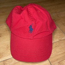 YOUTH 4-7 Polo Ralph Lauren Red Navy Pony Strapback Hat Cap Toddler Kids PRL