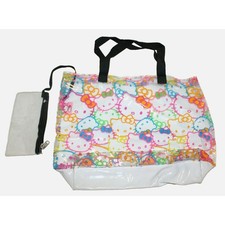 colorful 2014 Hello Kitty Sanrio vinyl beach tote with pouch F.A.B. Starpoint