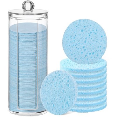 Sieral 120pcs Compressed Sponges Disposable Natural Face Sponges Round Soft P...
