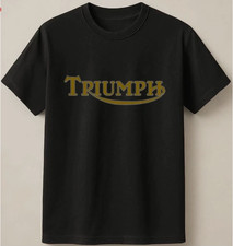 Triumph Tee With Retro Gold Emblem Design Unisex T Shirt