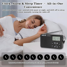 AM FM Radio Portable Emergency Weather NOAA Small Digital with Dual Mode Storage