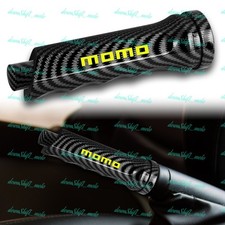 Jdm Carbon Fiber Aluminum Car Handle Hand Brake Sleeve Universal Fitment Cover