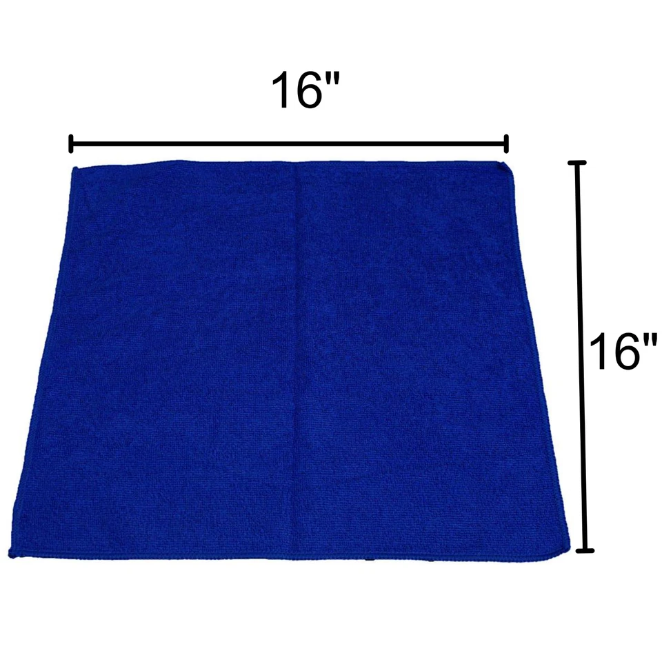 Paño de limpieza de microfibra 16x16 pulido de coche sin arañazos detalles 12 Pac 400GSM Foto 3 de 4