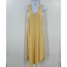 Z Supply Yellow V Neck Sleeveless Midi Dress M Casual Comfort Loungewear