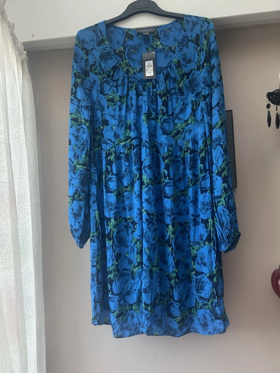 primark blue floral dress Maxi Dress Primark Blue Floral Dress Blue Floral Printed Flutter Tank Tiered Maxi Dress *FINAL SALE* SSYS
