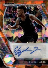 2021 Panini Prizm Draft Picks #DP-EGO Elyjah Goss Autographs Orange Ice