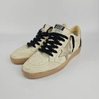 GOLDEN GOOSE Ball Star Men's White/Black Sneakers New & Authentic