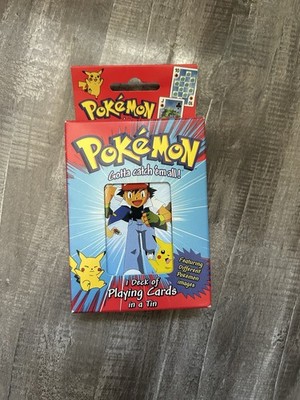 Pokemon Bicycle Playing Cards Collector's Tin Rare Vintage 1999 New Sealed