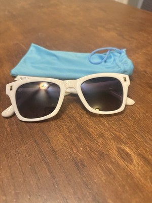 Knockaround Sunglasses White With Black Polarized Lens