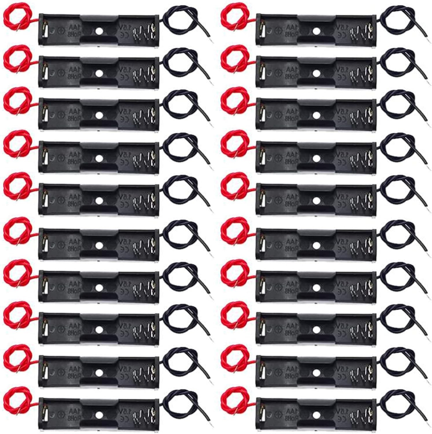 AA Battery Holder 1x1.5V with Leads Wires 20 Pack
