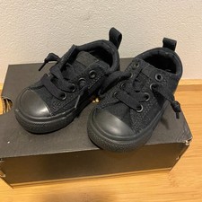 Converse CT Street Ox Black Infant Shoes Size 5 Canvas Low Top Sneakers