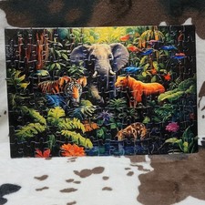 Jungle Animals 120 Piece Custom Handmade Jigsaw Puzzle