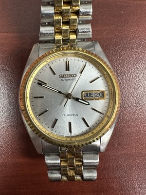 Vintage 1970's Seiko Automatic Two Tone Gold/Silver Watch 7009
