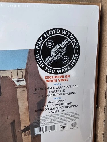 New PINK FLOYD Wish You Were Here WHITE Vinyl LP 50th Anniversary London LIMITED