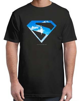 Superman (2025) Flying Through The Sky S-Shield Logo Adult Size S-4XL T-Shirt