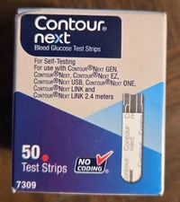 NEW SEALED Contour Next Glucose Test Strips 50 Count Exp Date 07/31/2024