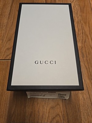 Black And White Gucci Box 12.5''×8''×4.5'' 2 Canvas Dust Bags 