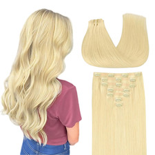 Clip in Hair Extensions Real Human Hair, Remy Human Hair Extensions Clip Ins for