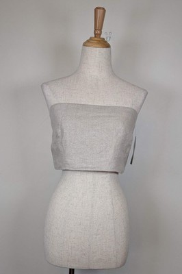 Posse Lola Bandeau Top in Natural Sparkle Sz M BNWT Festival Resort Boho Coastal