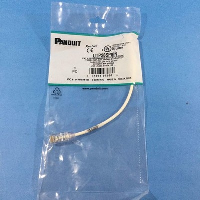 Panduit UTP28SP8IN 8in Cat6 Cop Patch Cord Off Wht Cm Lszh