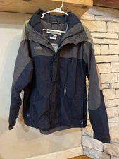 Columbia Men’s Interchange Core Jacket Size M Blue Gray Waterproof Shell Zip